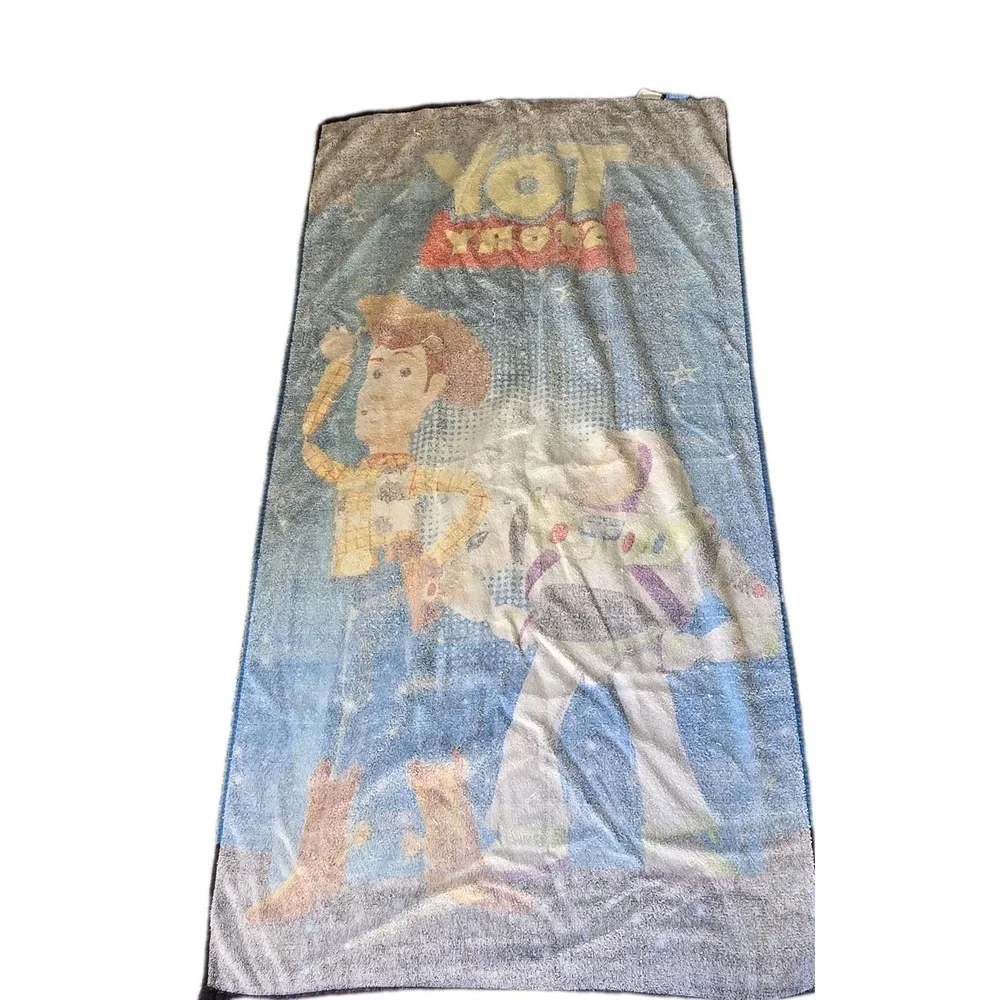 VINTAGE Disney Pixar TOY STORY Beach Towel 30x60 Woody Buzz‎ Lightyear 90s